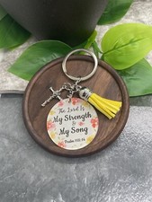 3.5" Stainless Steel Inspirational Scripture Keychain New Free Ship A2924
