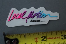 LOCAL MOTION Hawaii Surfboard Neon Pink Blue LM3 OG 80's Vintage Surfing STICKER