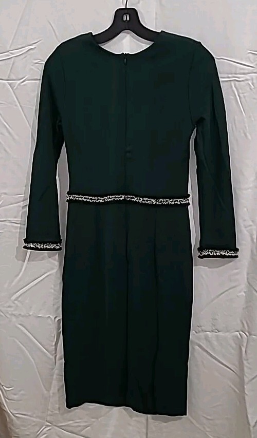 slim fit dress slacks Raven Crepe and Velvet Dress in Dark-Green – Rhea Costa