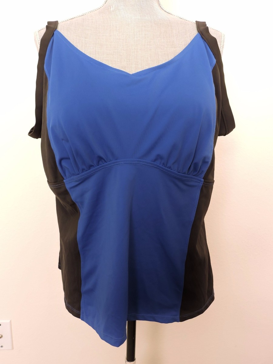 シズニルック Swimcity Never ending top Ladies' Longer Length Mesh Tankini Top, Water Droplet