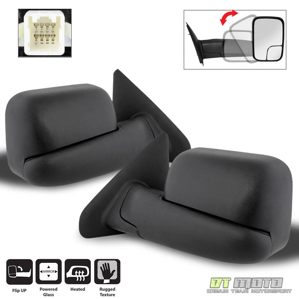 Pair 2002-2008 RAM 1500/03-09 2500 3500 Extend Flip Up Power+Heated Tow Mirrors
Opens in a new windo