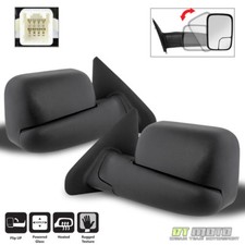 Pair 2002-2008 RAM 1500/03-09 2500 3500 Extend Flip Up Power+Heated Tow Mirrors