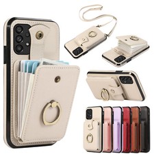 For Samsung Galaxy A54 A35 A25 A15 A14 A13 Organ Ring Wallet Leather Phone Case
