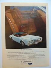 1972 Ford Thunderbird Vintage Art Print Ad 1972 Ford Thunderbird Vintage Art Print Ad