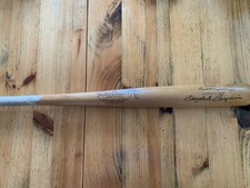 BERT CAMPANERIS OAKLAND A'S GAME USED BAT - AUTOGRAPHED BAT
