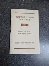 ESI model 250 Impedance Bridge Instruction Manual
