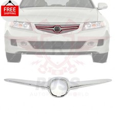 New Front Grille Trim Grill Chrome Plastic Fits 2006-2008 Acura Tsx Ac1210109