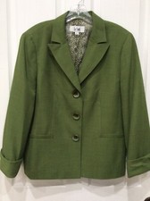Women s Size 14 Le Suit Green Color Fully Lined Blazer