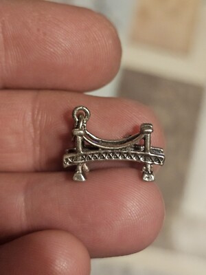 Vintage Sterling Silver 925 Bridge Charm Pendant