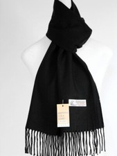 Men's Winter Scarf Solid.Black Cashmere-Feel,Warm Soft Unisex