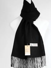 Men's Winter Scarf Solid.Black Cashmere-Feel,Warm Soft**Unisex