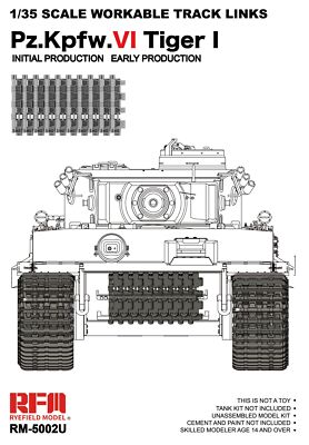 Rye Field Model RM-5002U - 1/35 Workable track links for Tiger I early
