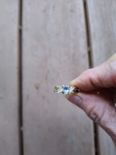 Ring 14 Karat Größe 6 Tansanit und Diamanten Gelbgold 2,9 g - Bild 15 von 21