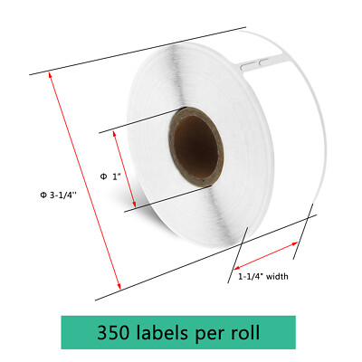 Hp 302 XL Etichette Termiche Dirette Dymo LW 30252 - 2 Rotoli Da 350, Formato 1-1/8 X 3-1/2 Pollici Etichette Termiche DYMO