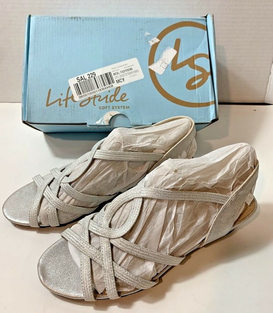 LifeStride Women's Yaya Strappy Dress Sandals Silver Size 8.5W for sale online | eBay