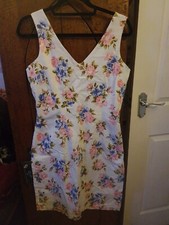 East UK 14.Floral. Sleeveless Summer Dress.wedding.party.tea.