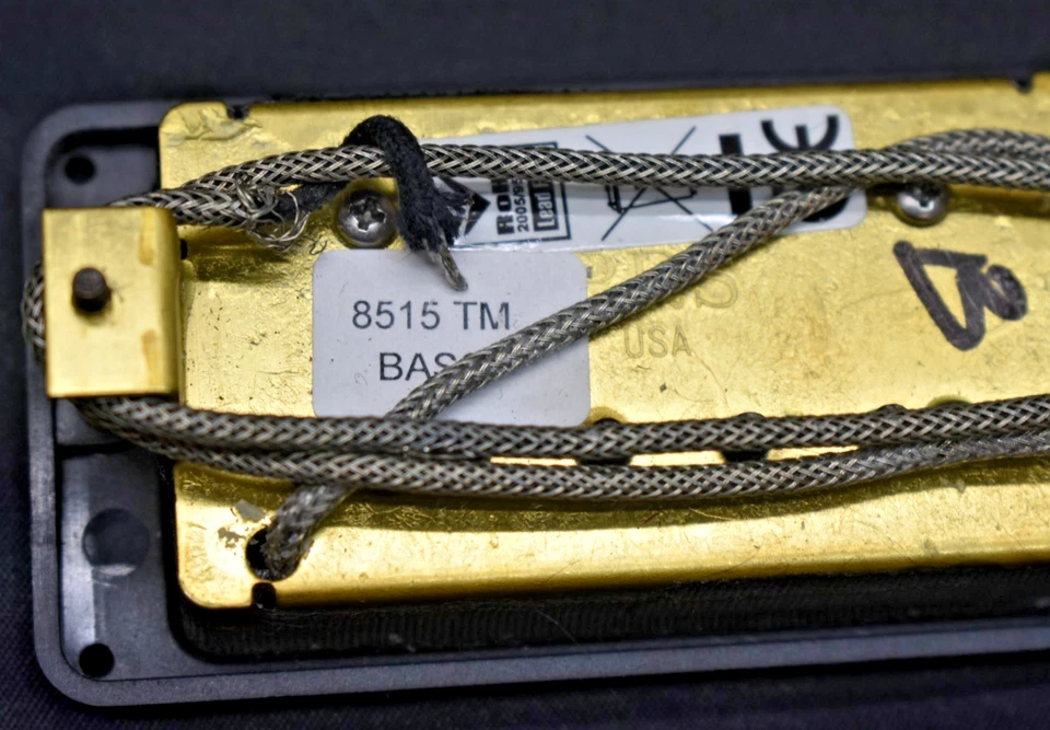 Бас-гитара PRS 8515 TM — звукосниматель хамбакера — черная с черным кольцом и винтами — протестирована 7,7k - Изображение 4 из 4