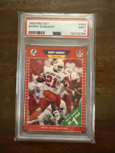 1989 Pro Set Barry Sanders #494 (RC) PSA 9