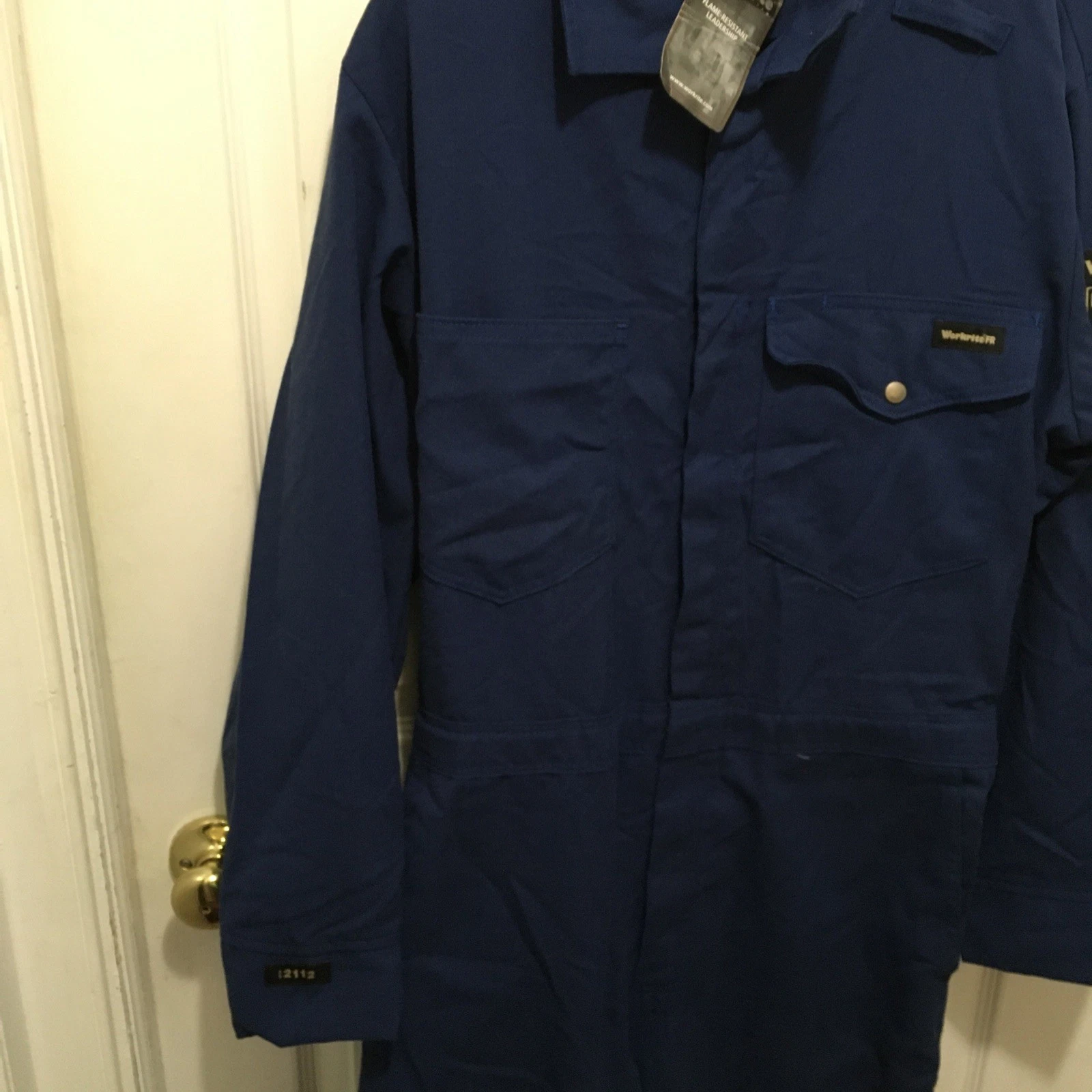 Workrite Brand FR Fire Flame Resistant Coveralls Indura Navy Blue 38-R NWT - product detail image 5