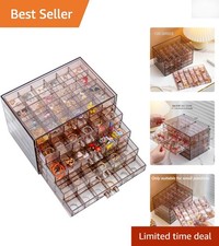Modern Transparent Jewelry Storage with 5 Drawers - Perfect for Earrings  Rings