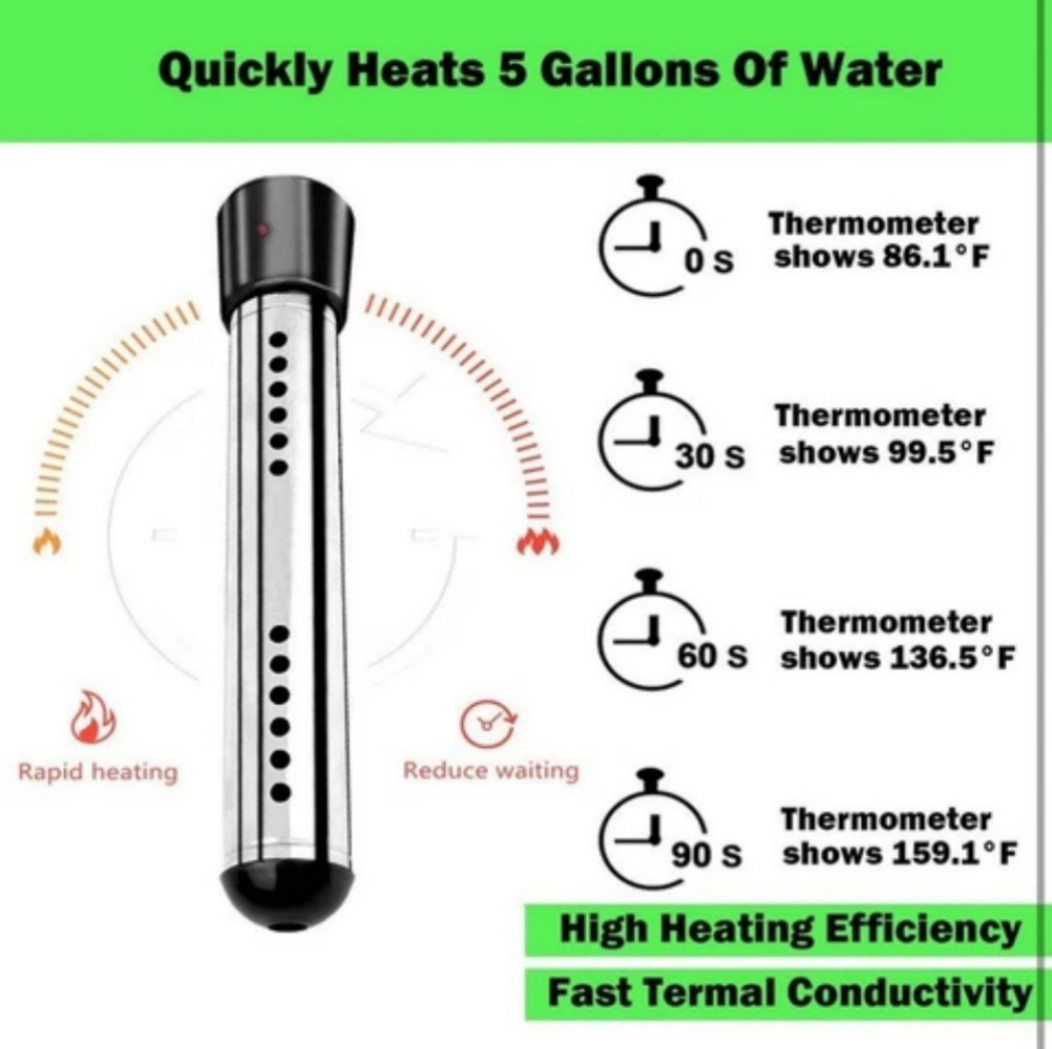 110-125V AC Immersion Water Heater,2000W Submersible Portable Electric Heaters