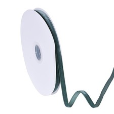 3/8 Inch Dark Green Velvet Ribbon 25 Yards Single Face Velvet Ribbon for Flow...