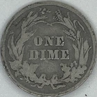 1902 Barber Silver Dime in a SAFLIP® - VG- (Good+)