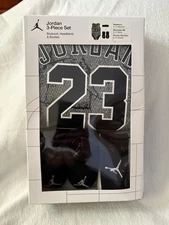 NEW Jordan Jumpman 23 Baby 0-6 Months Bodysuit Headband Booties 3 Piece Set