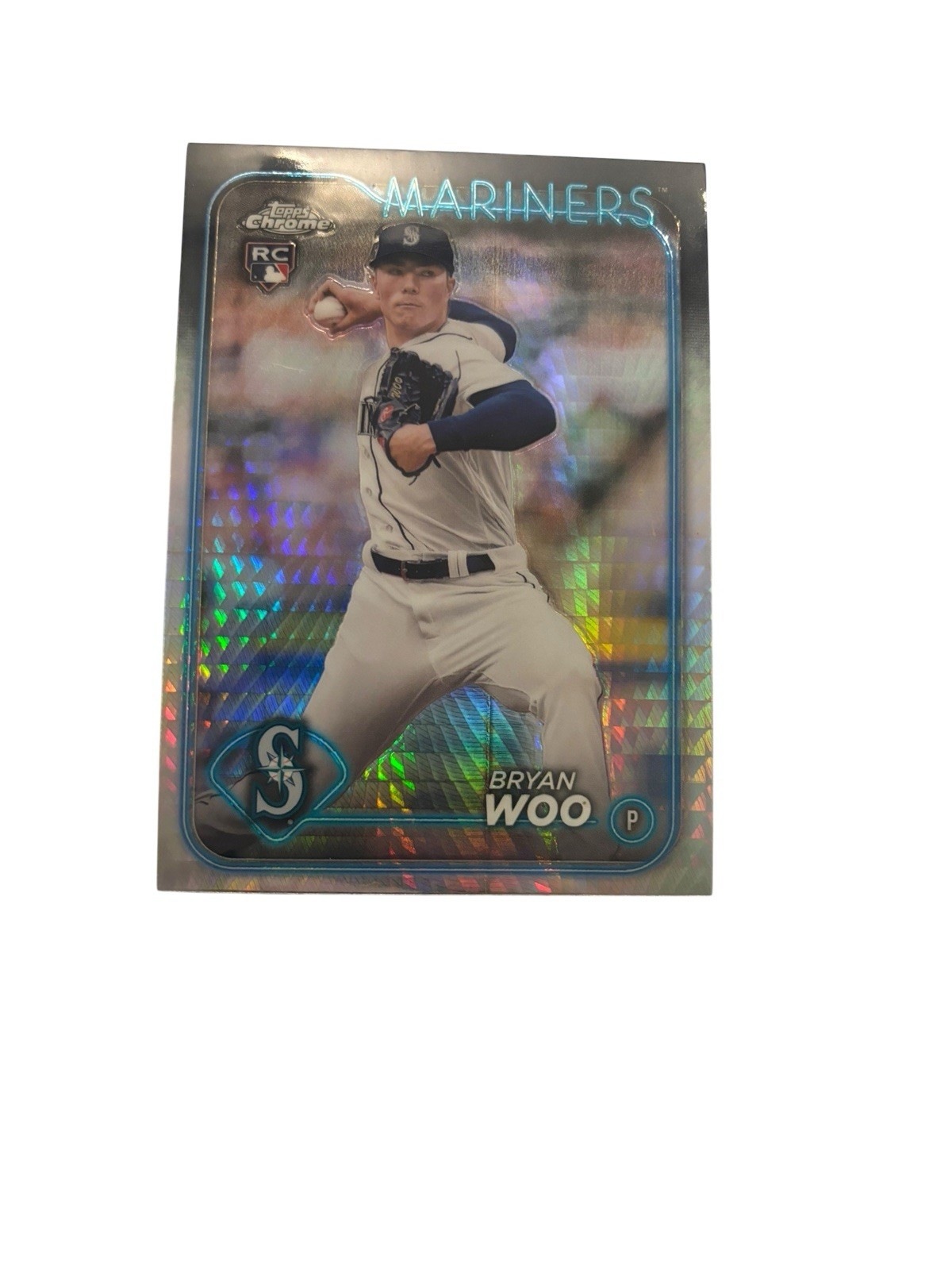 2024 Topps Chrome - Bryan Woo #172 Prism Refractor (RC)