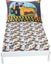 Under Construction Blue Bedding Set - 2-Piece Baby Crib Sheets Boy Crib Size,...