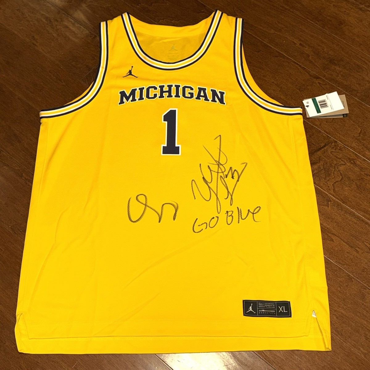 YAXEL LENDEBORG DUSTY MAY MICHIGAN WOLVERINES signed autograph