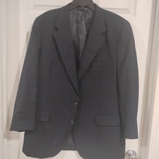 Burberry Navy Blue 2 Button Large Blazer Faded Label 23" Pit To Pit Quiet Luxury