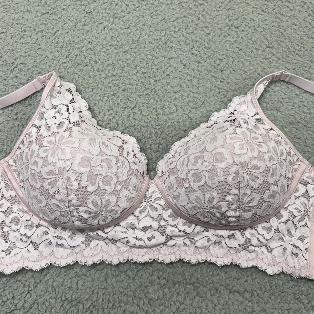 Maidenform Bra 38C Bralette DM1188 Lightly Lined Convertible Lace Bralette