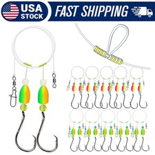 10PCS Surf Fishing Pompano Rigs with Circle Hooks Saltwater Fishing