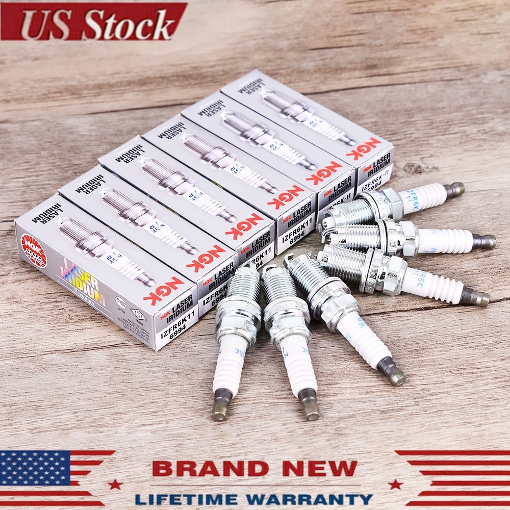 6PCS NGK Iridium Spark Plugs IZFR6K11 For Honda Accord Civic Acura MDX RSX RL TL