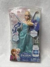 Mattel Disney 2014 Frozen Singing Elsa Doll Needs New Battery Rare BOX DAMAGE