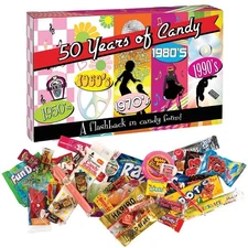 50 Years of Candy-Decades Box: Nostalgic Candy Mix (1950s,1960s,1970s,1980s,1...
