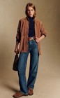 NWT SEZANE Will Jacket in Camel Suede Goat Leather Size XXL 2XL — photo 1