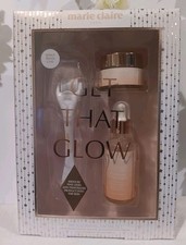 marie claire 3pc Glowin Facial Set Roller/Eye Cream/Serum