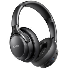 BERIBES Bluetooth Headphones Over Ear, 65H Playtime and 6 EQ Medium, Black