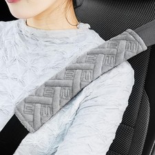 Grey Seat Belt Shoulder Pad Cover 2 Pack JUSTTOP
