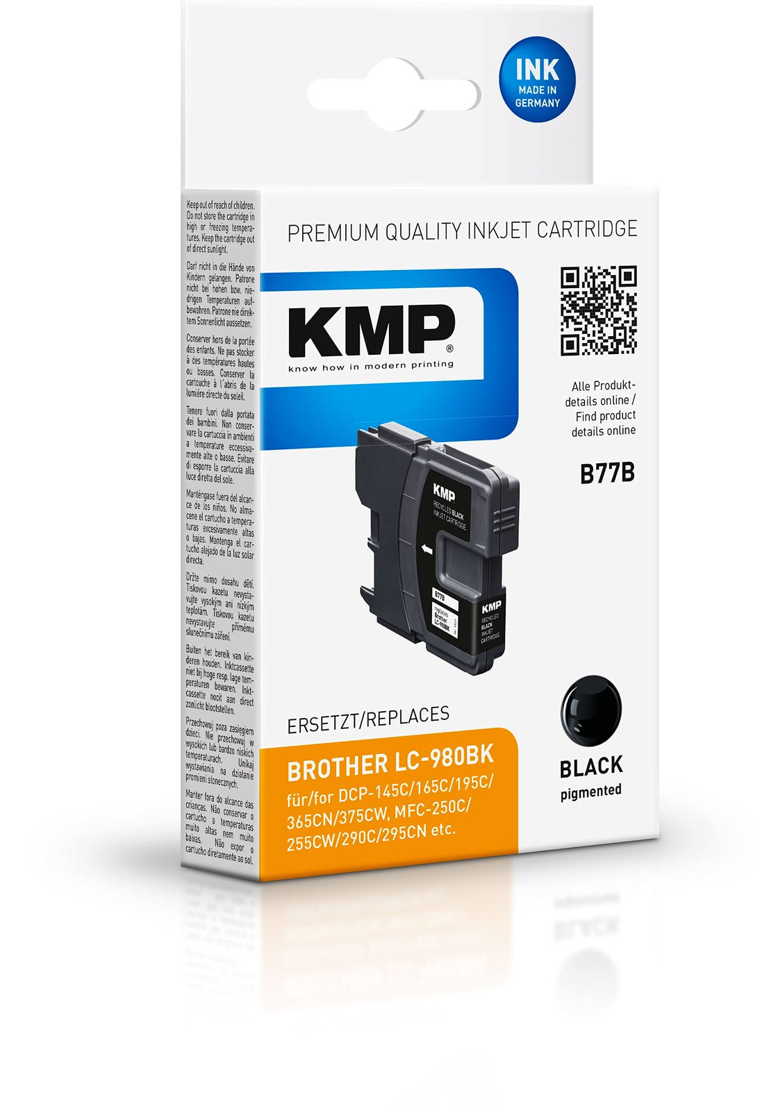 Чернила KMP Ink B77B Black заменяют Brother LC980BK 4090₽