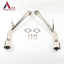 Stainless Axle Back Muffler Exhaust For 14-Up Infiniti Q50 Double Wall Dual Tips