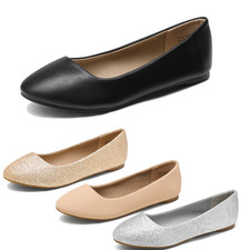 Women Ballerina Ballet Flats Round Toe Lightweight Slip On Flat Shoes