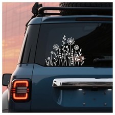 Wildflower Car Stickers and Decals,Stylish Flower Car Decals for Cars