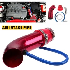 Universal Car Cold Air Intake Kit Induction Pipe Hose System Red Sturdy 3" 76MM