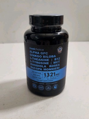 Medchoice Alpha GPC 10 in 1 Nootropic Brain Supplements Memory Focus 1321mg New