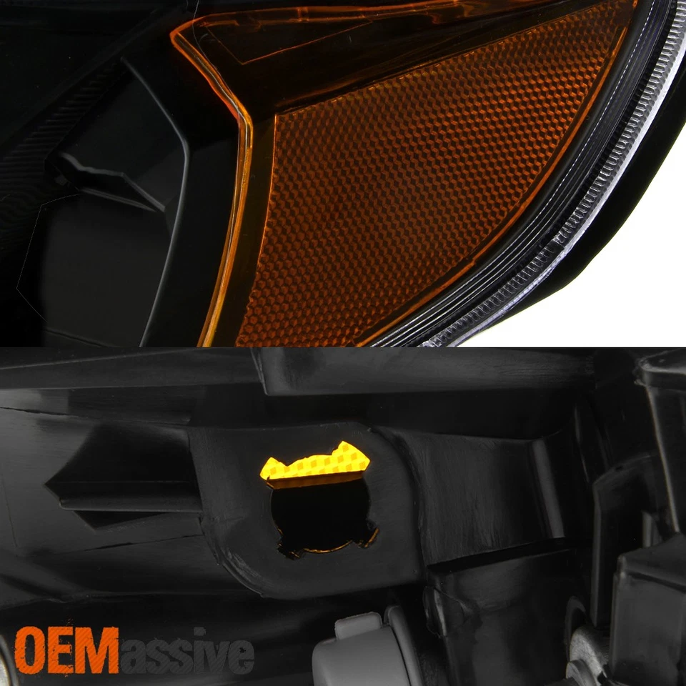 Fits 2009-2013 Subaru Forester Black Halogen Headlights Complete Replacement Set - Image 4 of 4