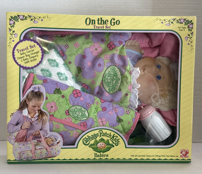 New Rare Cabbage Patch Kids Babies On The Go Travel Set CPK Accessories-2005