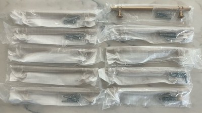 AsidRama 4415A Kitchen Drawer 9-1/8  Handle Pulls Champagne Bronze Finish (10)